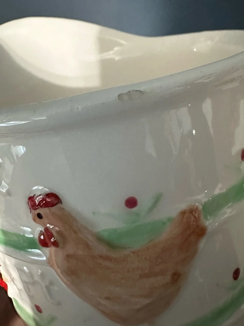 Vintage 1980s Sigma The Tastesetter Chicken Measuring Pitcher green ware